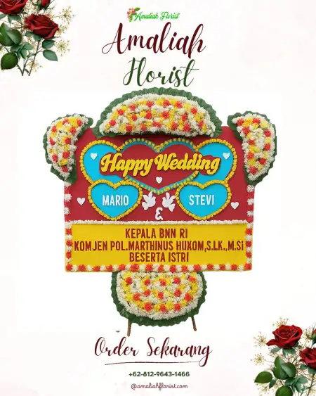 Papan Bunga Pernikahan Tondano Barat